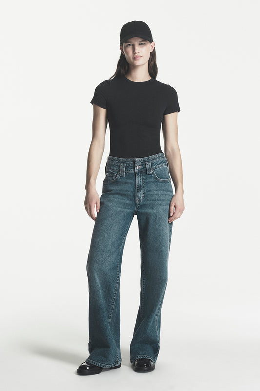 Wide-Leg Denim Pant
