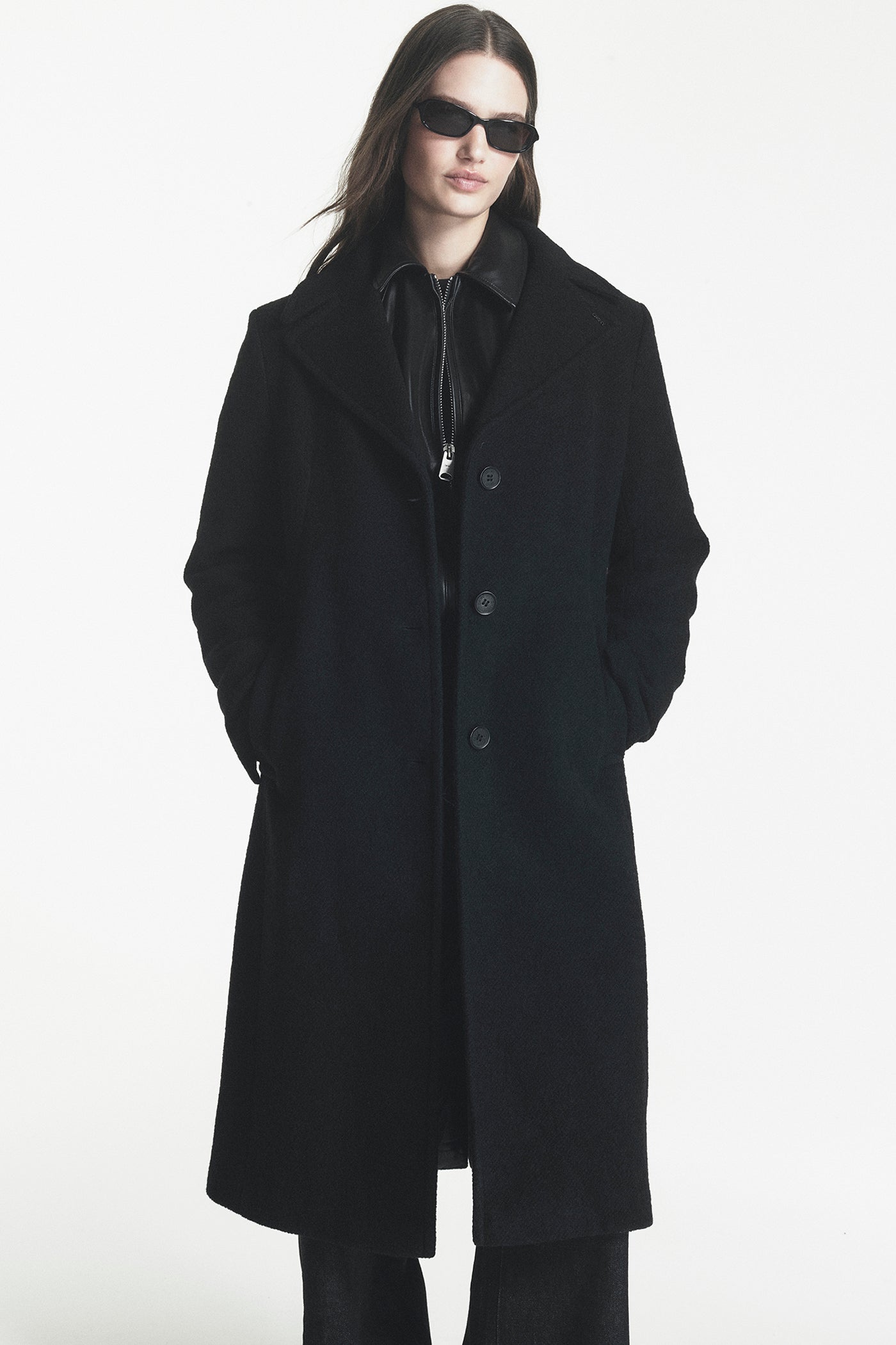 Black Single-Breasted Coat