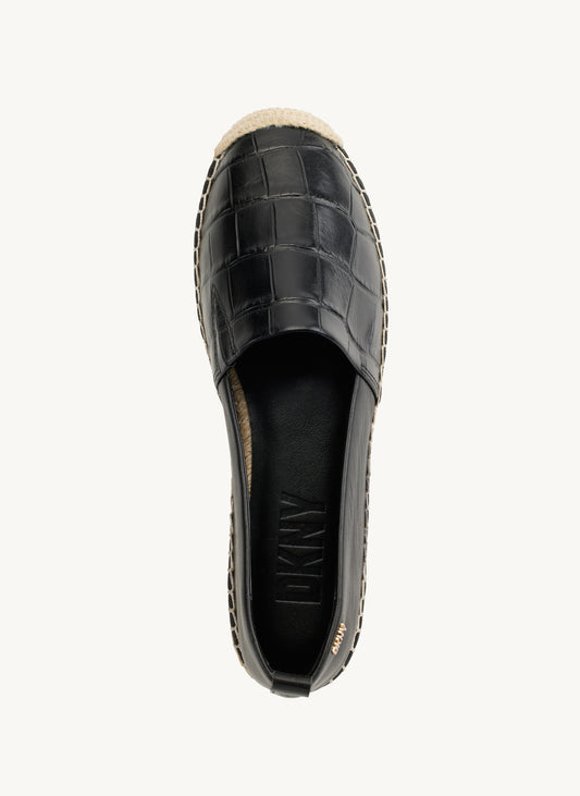 Mally Quilted Espadrille - Black