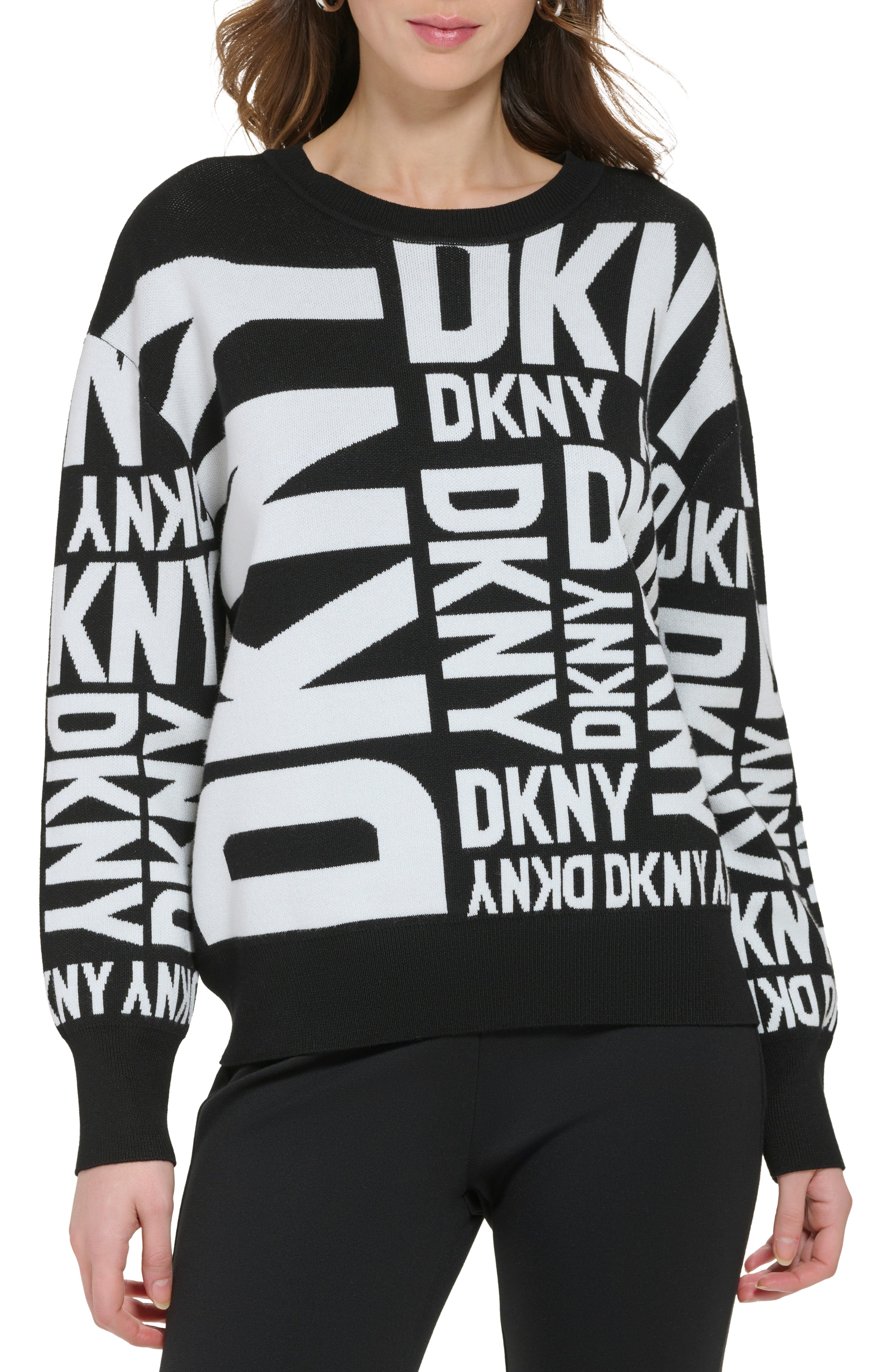 Dkny logo clearance sweater