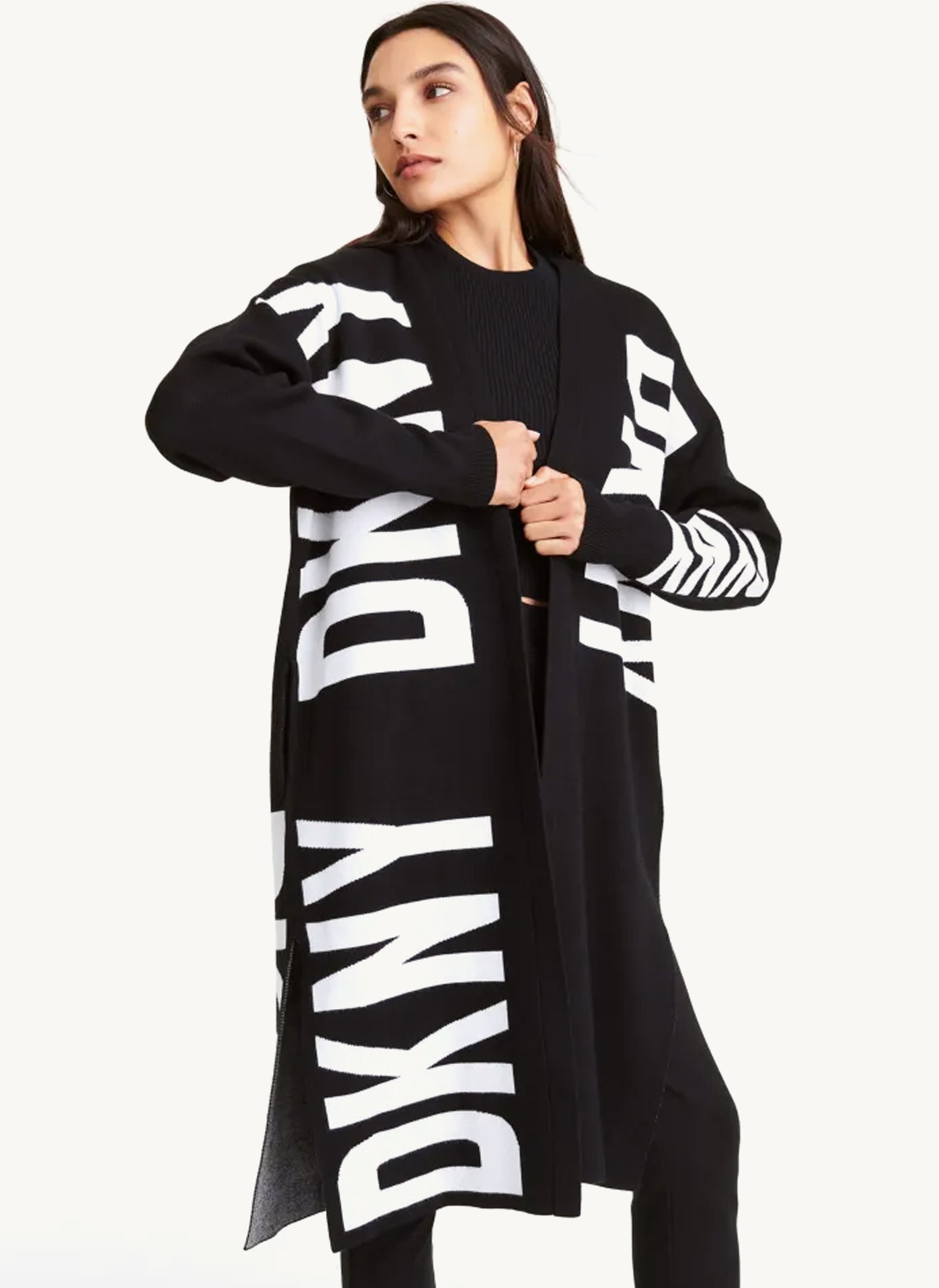 Dkny black outlet cardigan