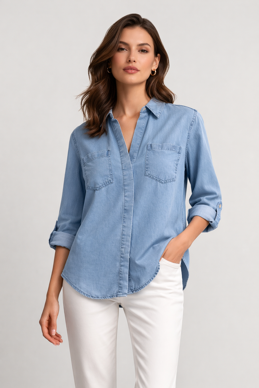 GARMENT DYE PRINT SHIRT