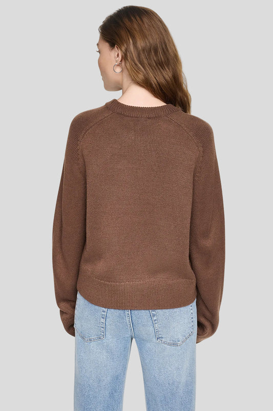 CONTRAST VARSITY LOGO SWEATER