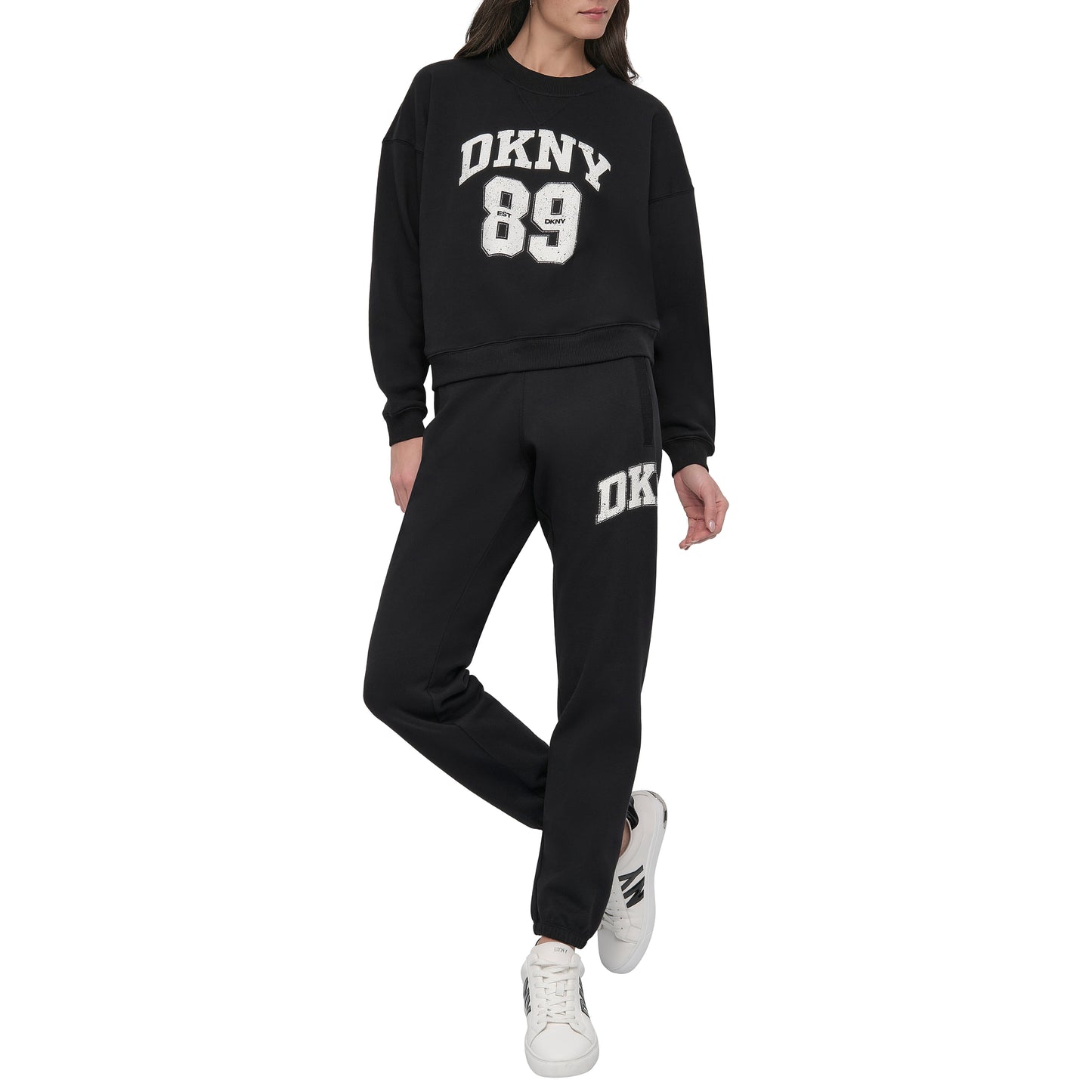 ARCHED DKNY 89 DLOGO CREW PULLOVER