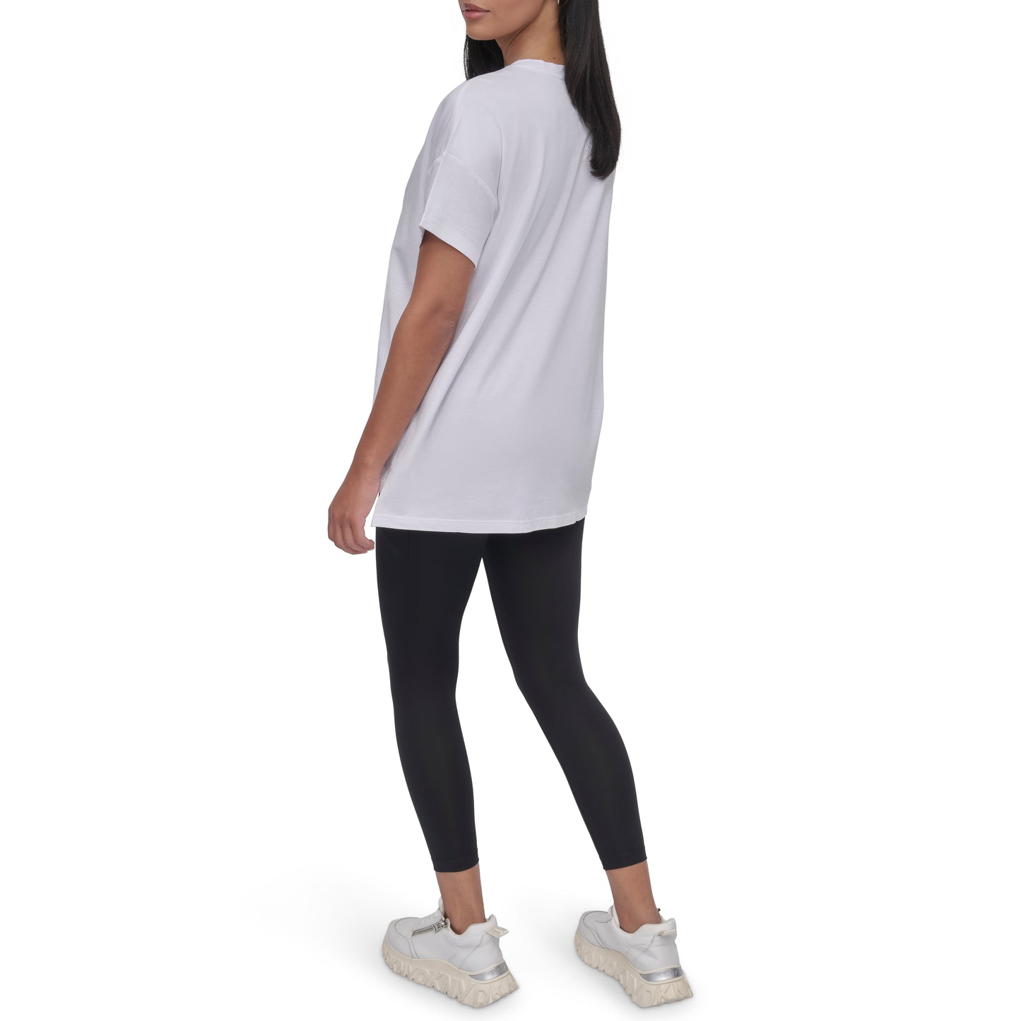 ARCHED VARSITY GLITTER LOGO LEGGING TEE
