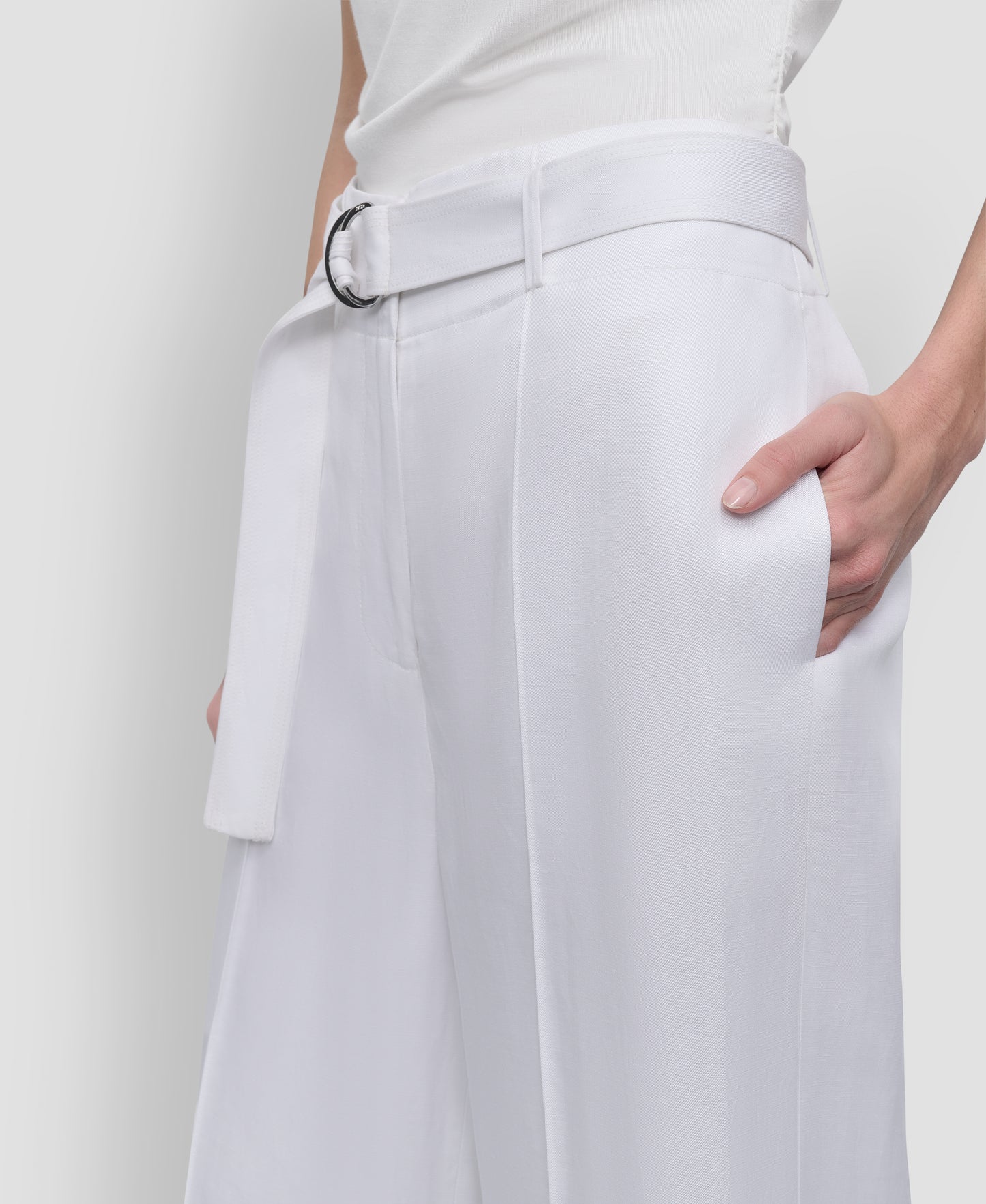 WIDE LEG BELTED PANT