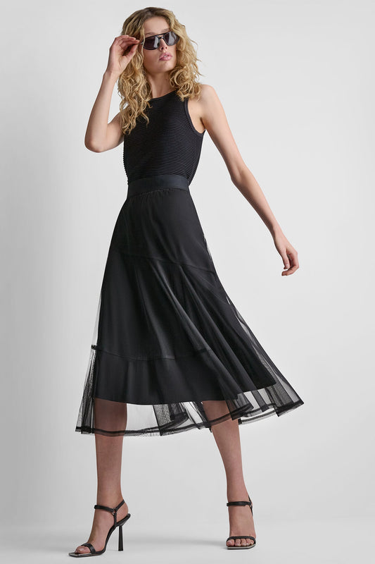 LAYERED MESH SKIRT