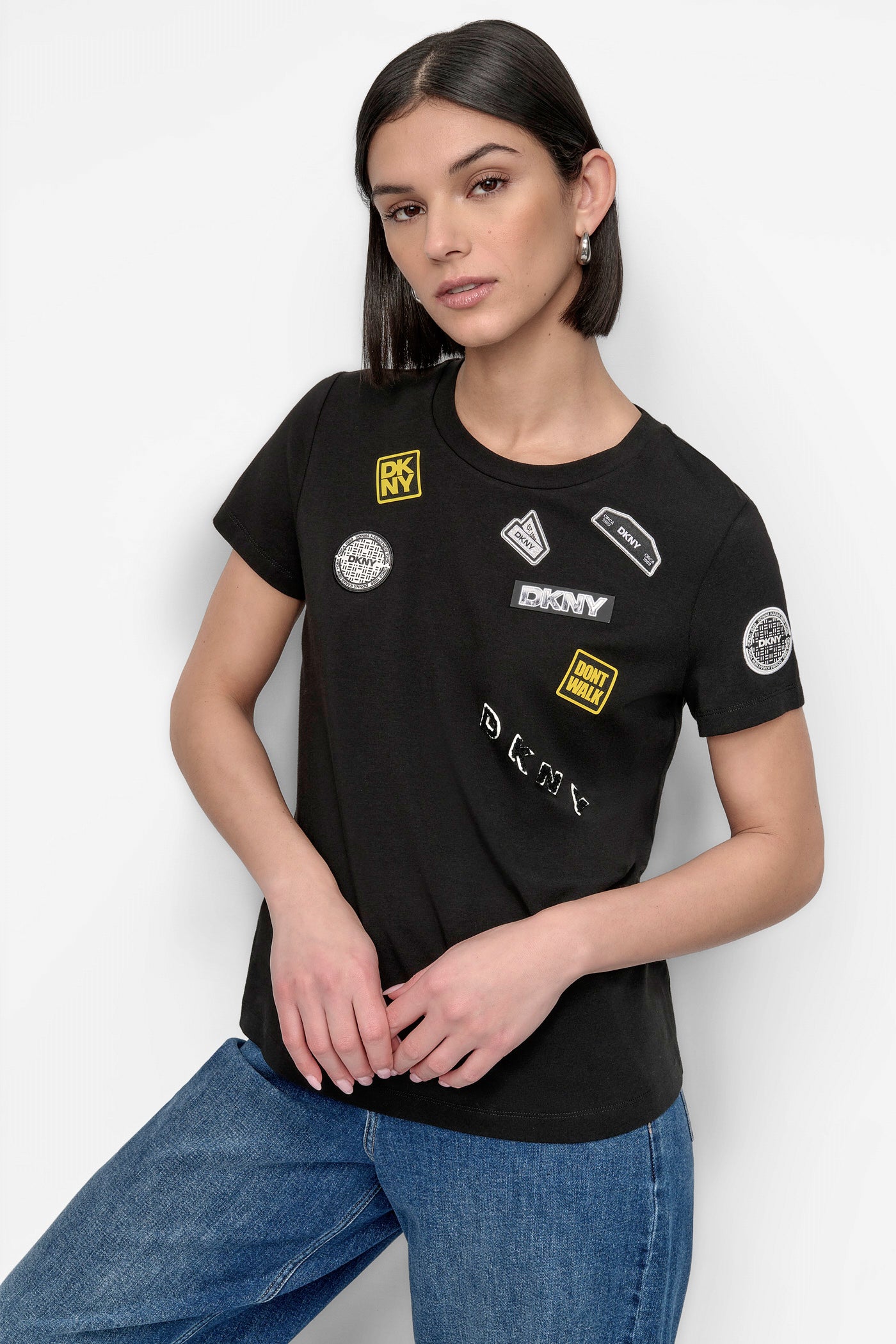 SHORT SLEEVE PINS N PATCHES TOP