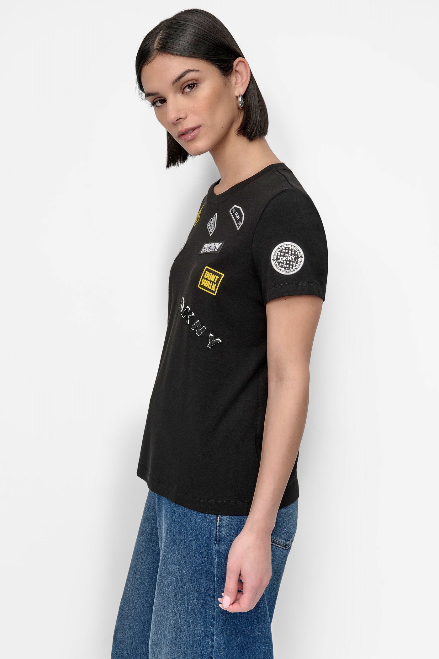 SHORT SLEEVE PINS N PATCHES TOP