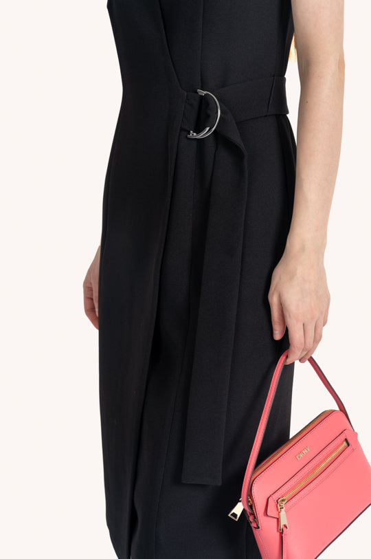 SLEEVELESS V-NECK WRAP BLAZER