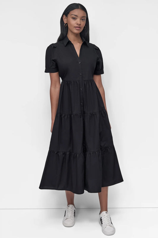 BUTTON FRONT POPLIN
