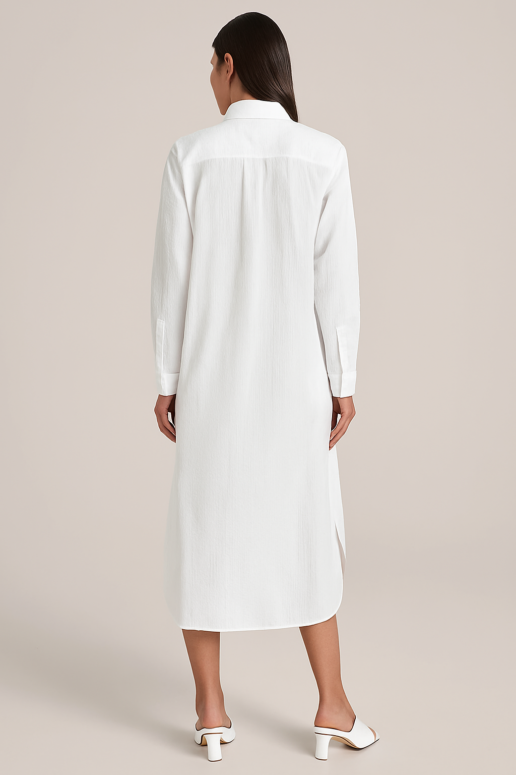 L/S BTN DOWN DRESS W