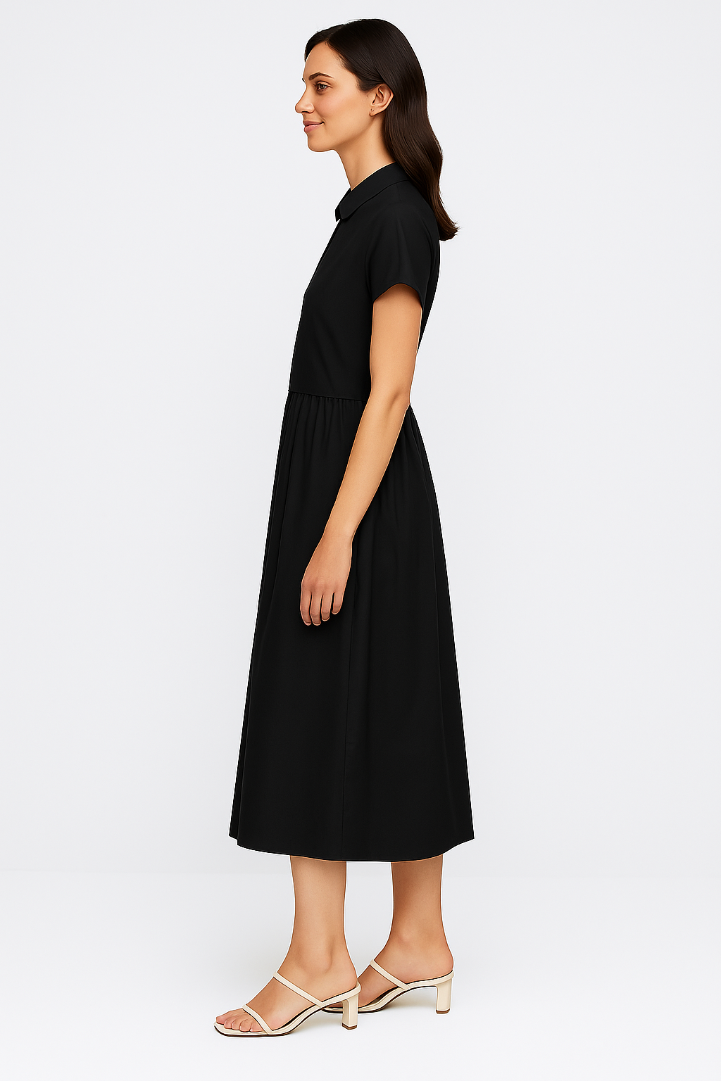 S/S BTN DOWN A-LINE