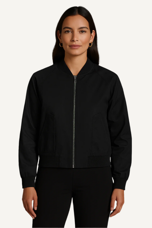 LONG-SLEEVED BOMBER JACKET