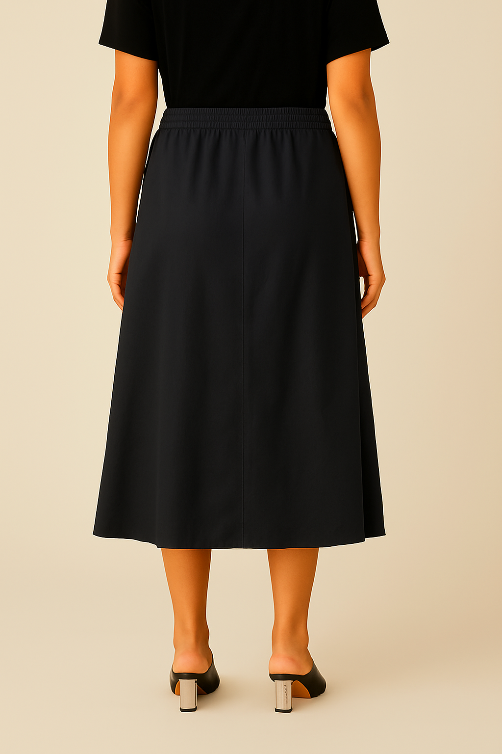 SEAMED MAXI SKIRT