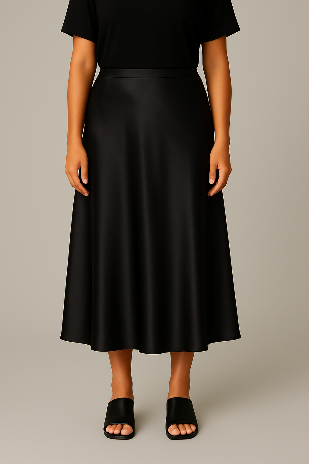 SEAMED MAXI SKIRT