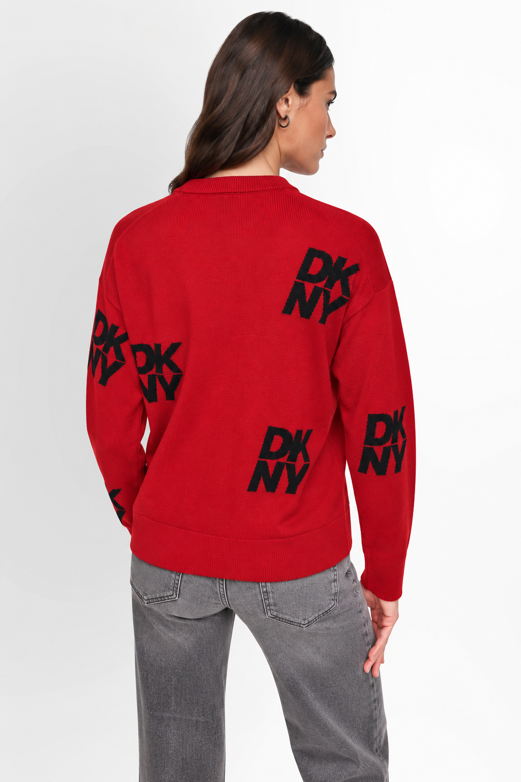 LONG SLEEVE INTARSIA RHINESTONE