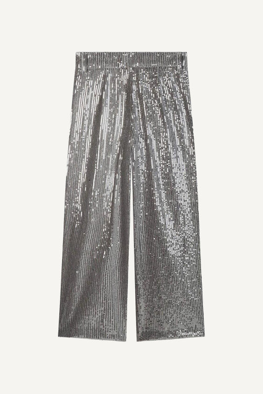 Girls Mini-Me Silver Pants