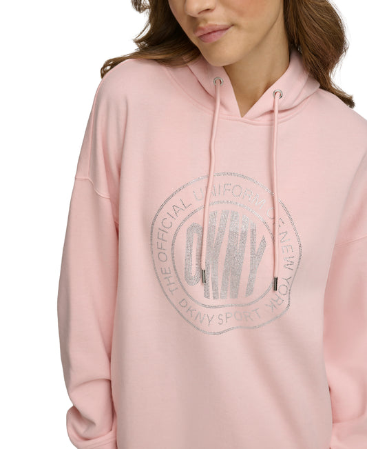 Long Sleeve Relaxed Hoodie With Medallion Logo