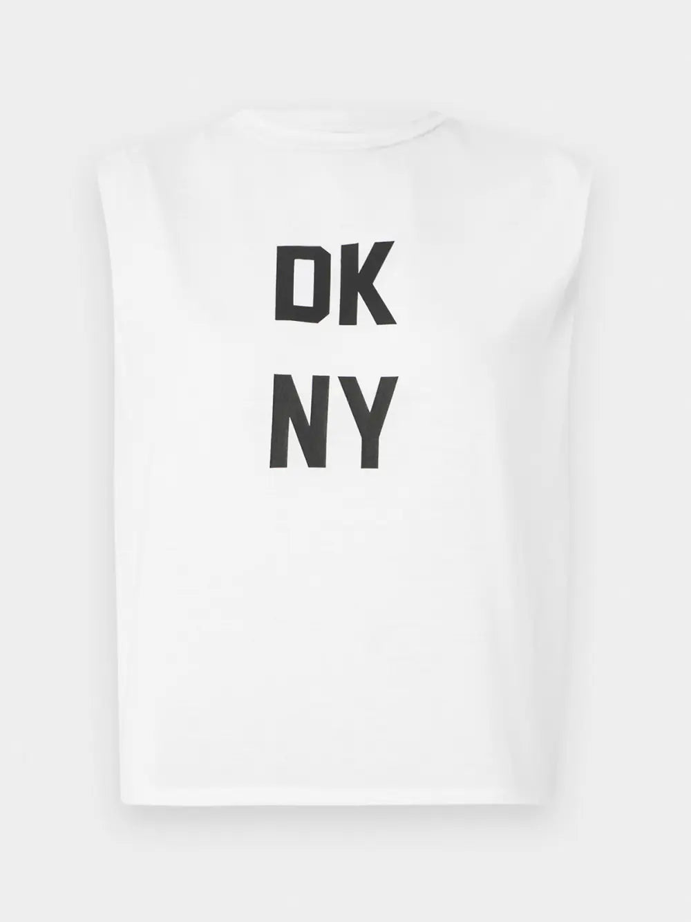 SLEEVELESS TISSUE KNIT LOGO TOP