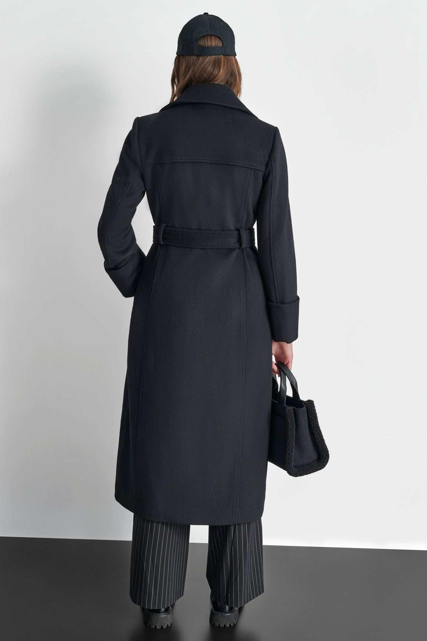 LONG SLEEVE SLIM LONG WOOL COAT