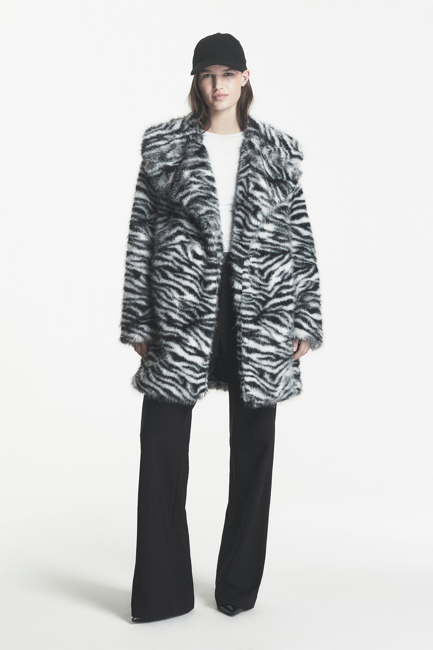 Faux Fur Snow Leopard Jacket