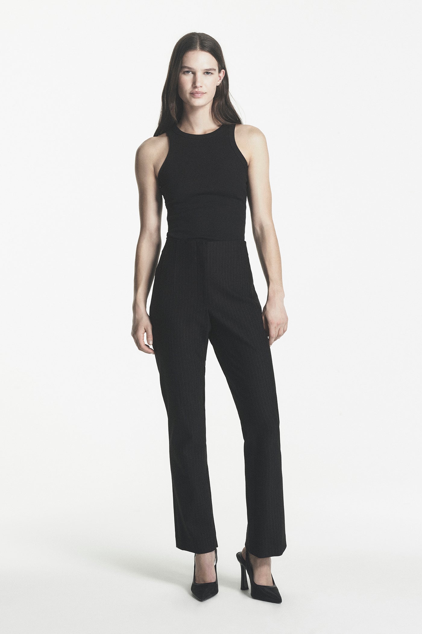 High-Rise Pinstripe Pant
