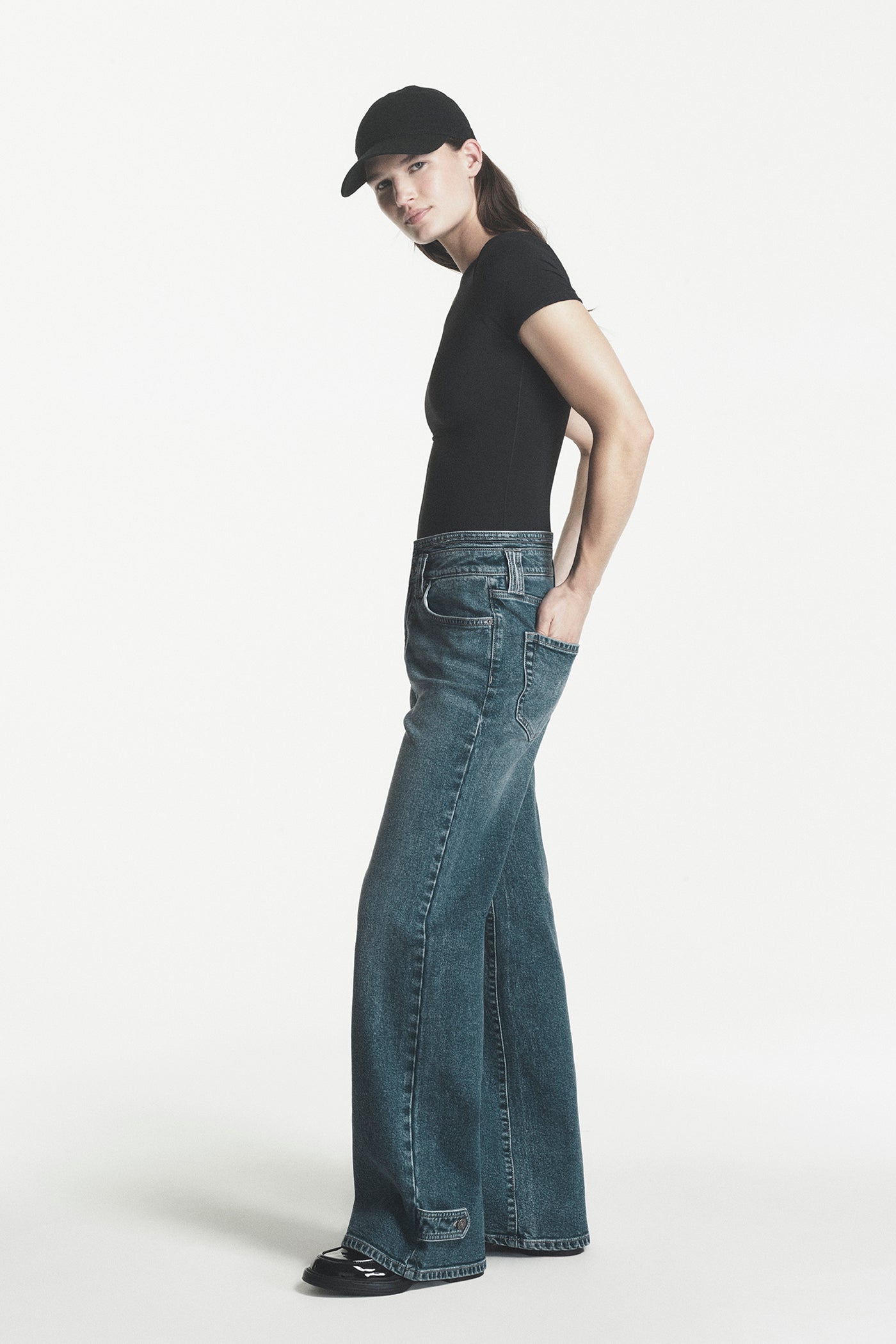 Wide-Leg Denim Pant