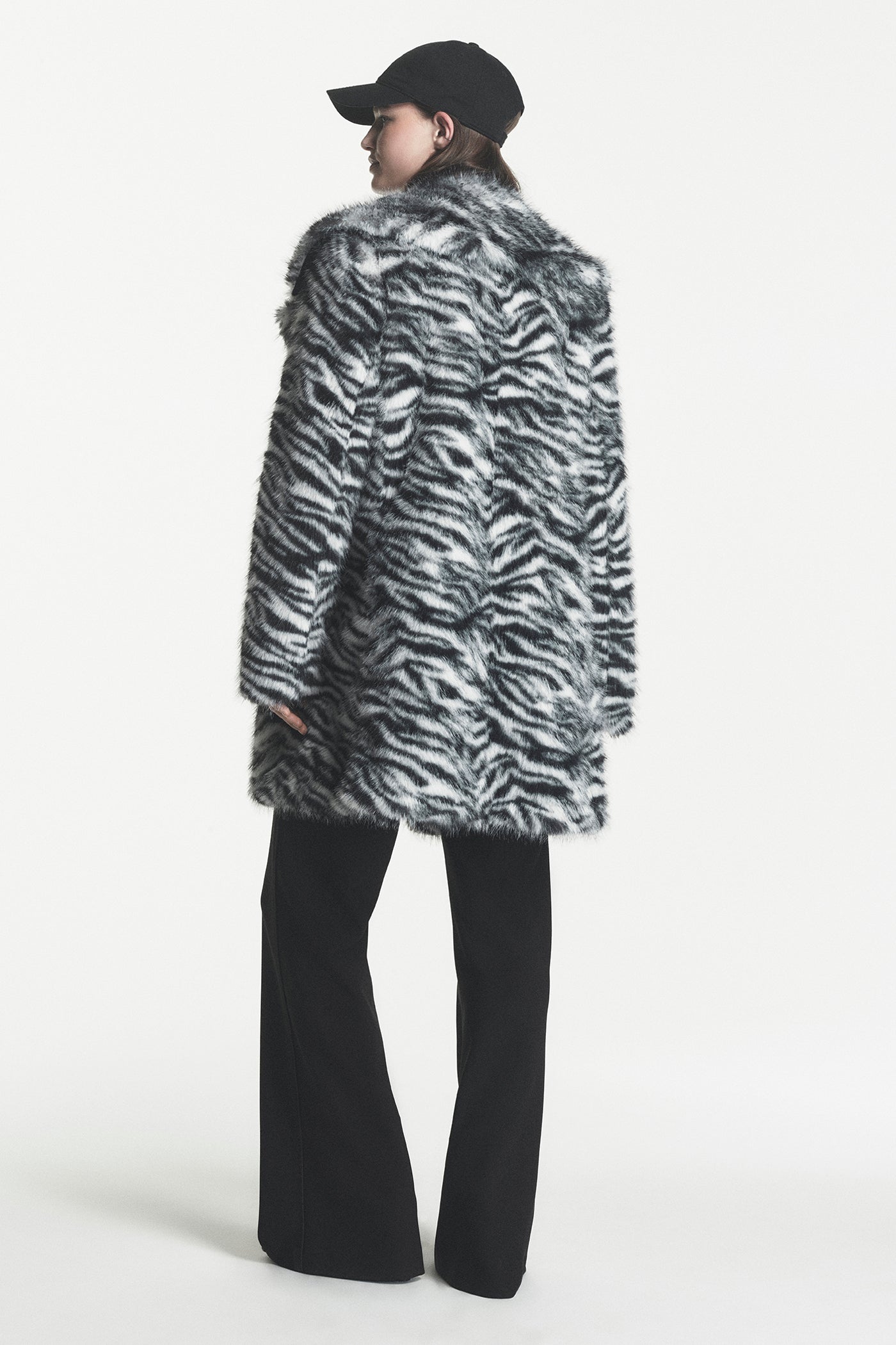 Faux Fur Snow Leopard Jacket