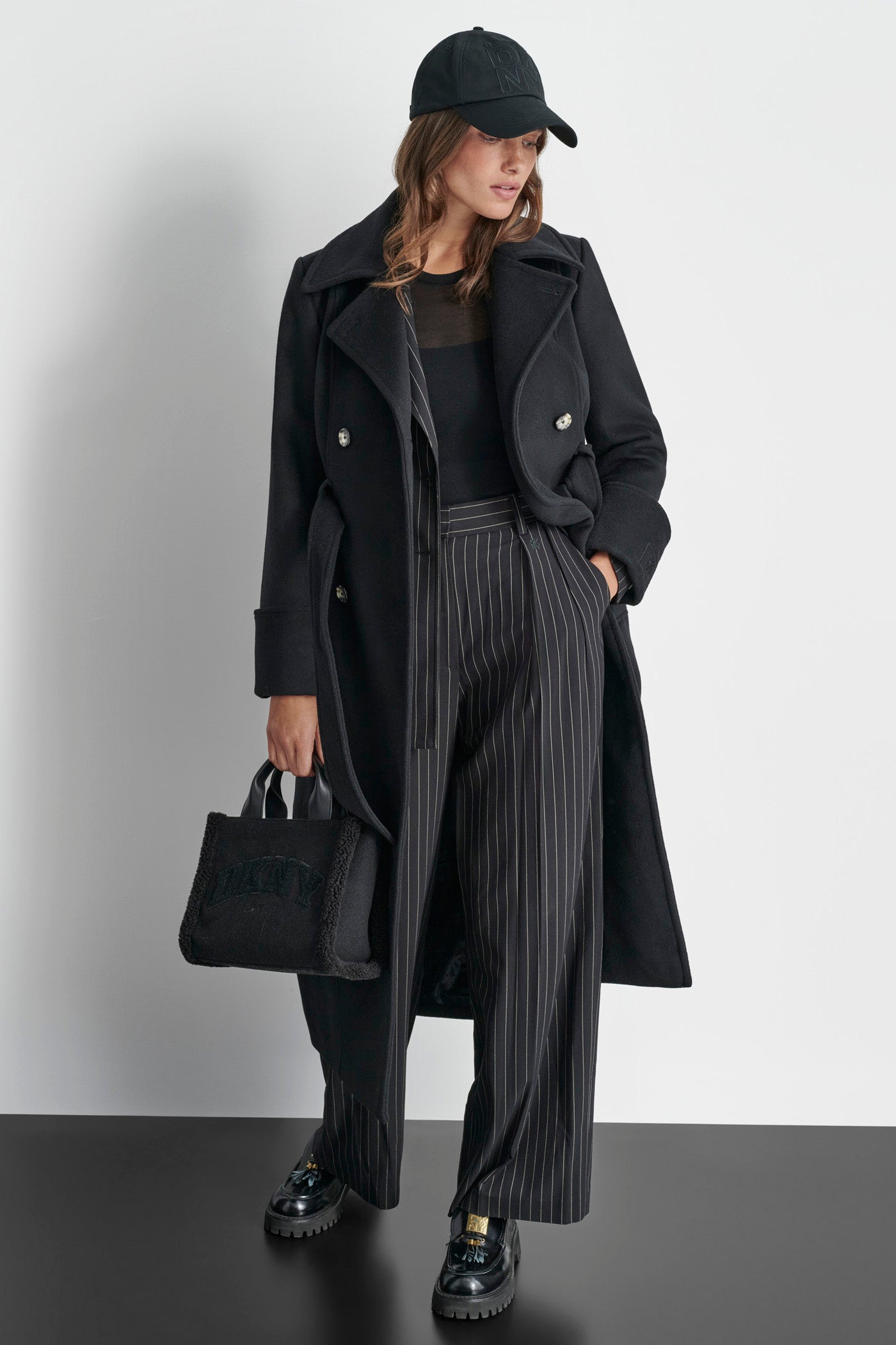 LONG SLEEVE SLIM LONG WOOL COAT