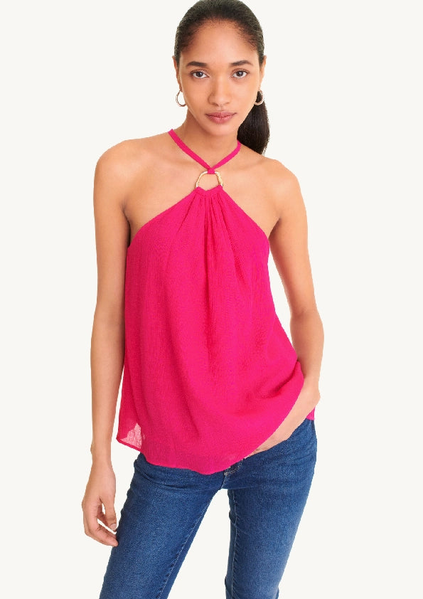 Sleeveless Crossover Blouse