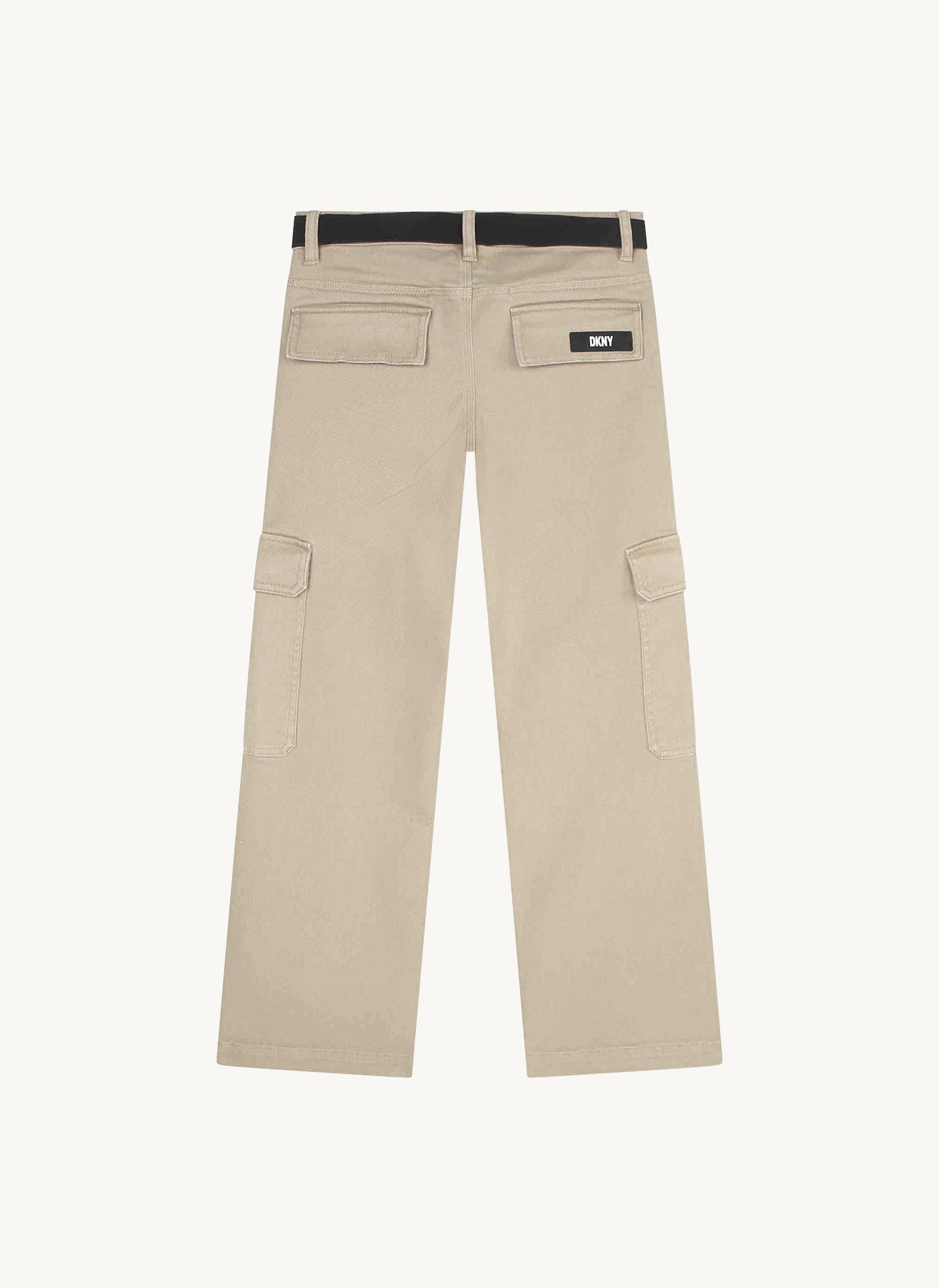 Trouser With Patch Pockets And Belt