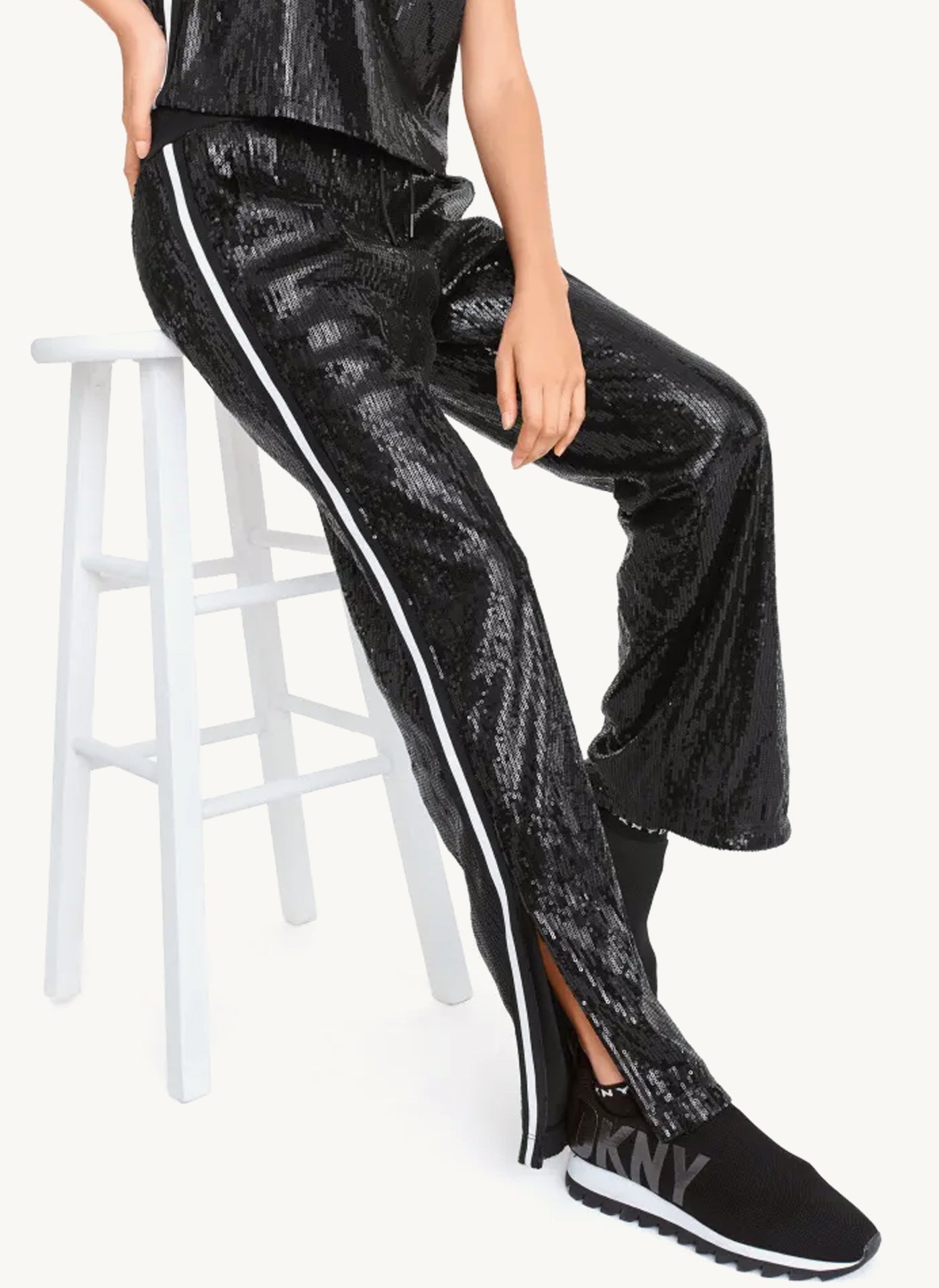 Sequin clearance track pants