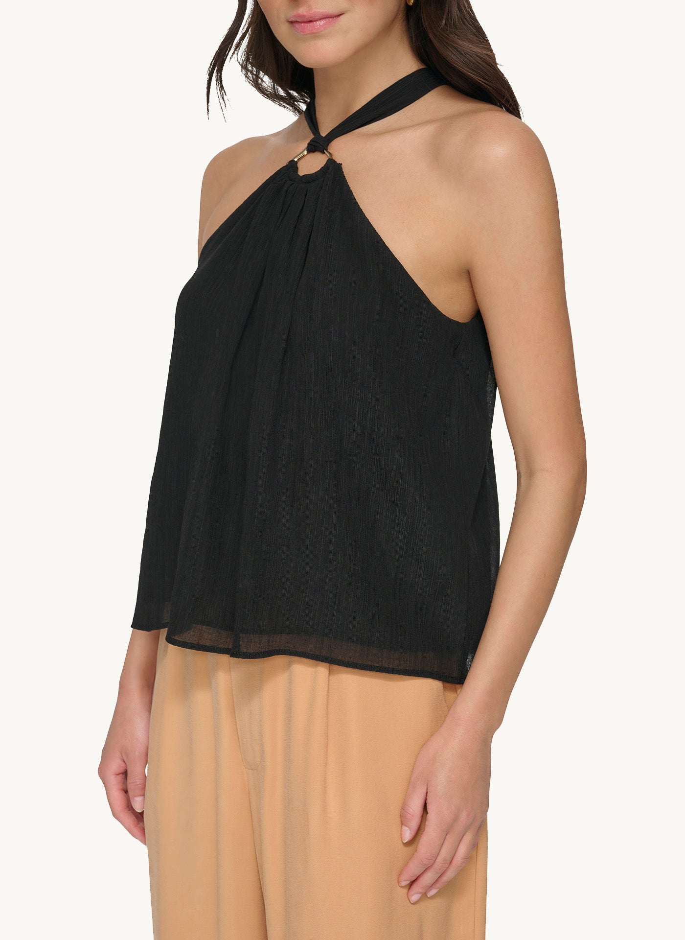 Sleeveless Crossover Blouse