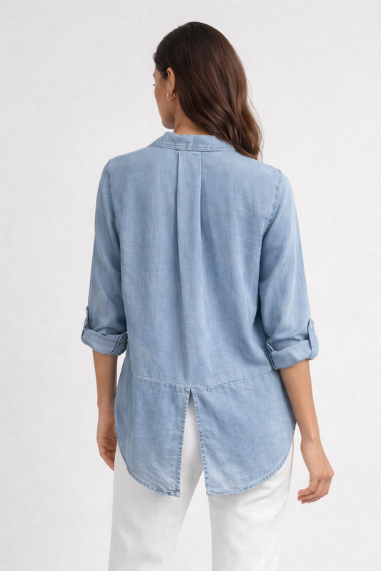 GARMENT DYE  PRINT SHIRT