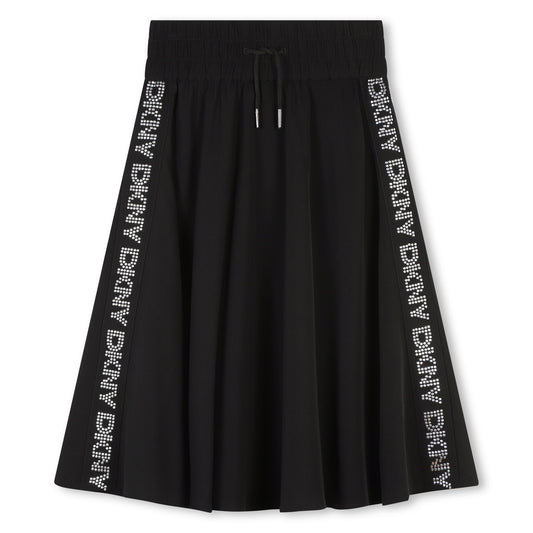 MIDI SKIRT WITH LOGO WAISTBAND