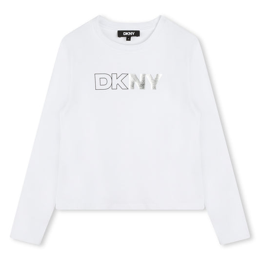 LONG SLEEVE CREW NECK TEE WITH LOGO