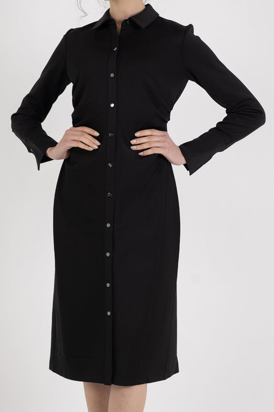 LONG SLEEVE SHIRT MIDI DRESS