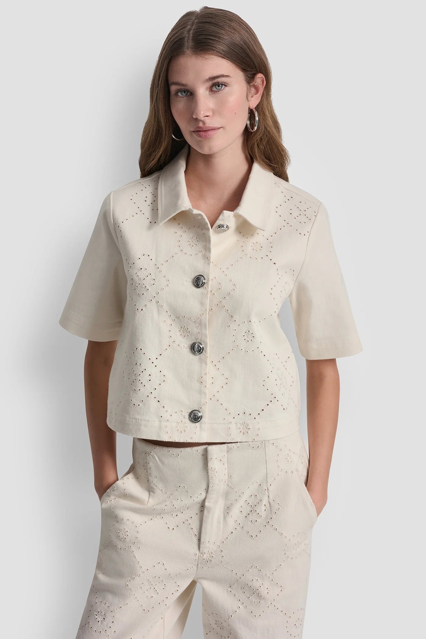 SHORT SLEEVE BUTTON JACKET