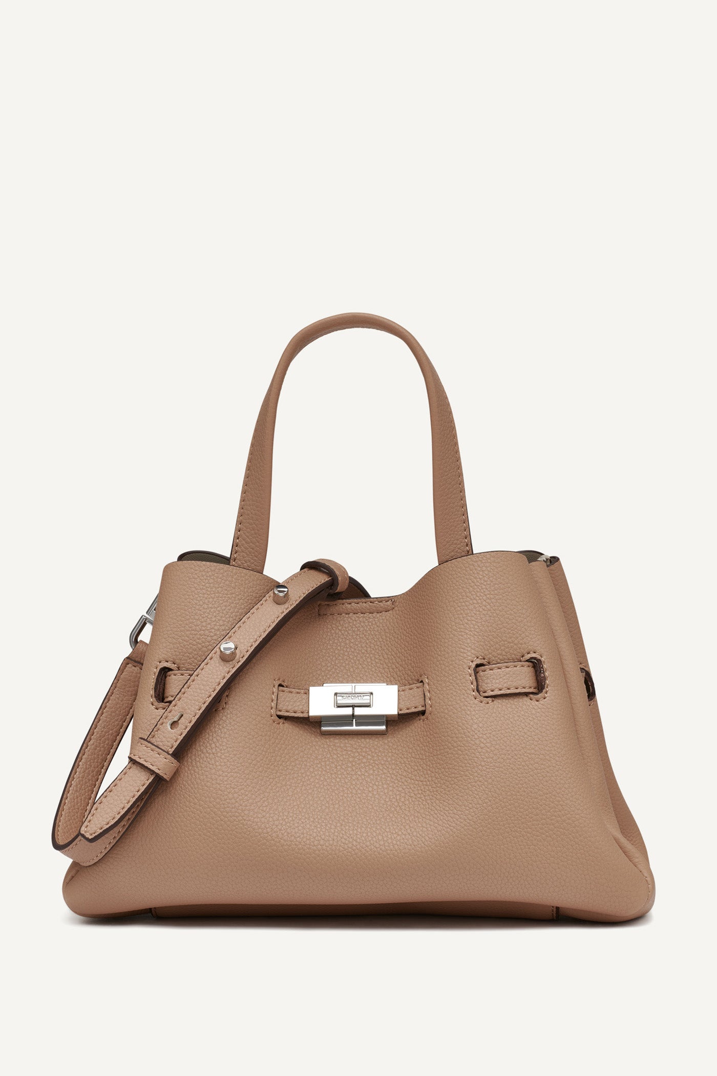 DKNY BRYAR SMALL SATCHEL BAG BROWN
