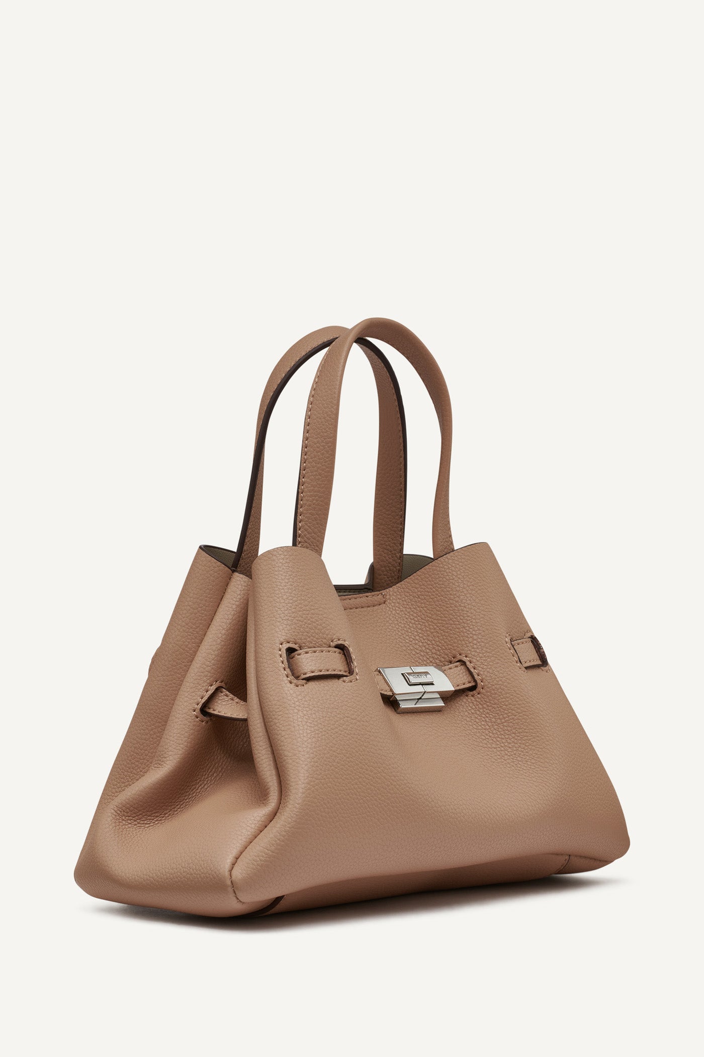 DKNY BRYAR SMALL SATCHEL BAG BROWN