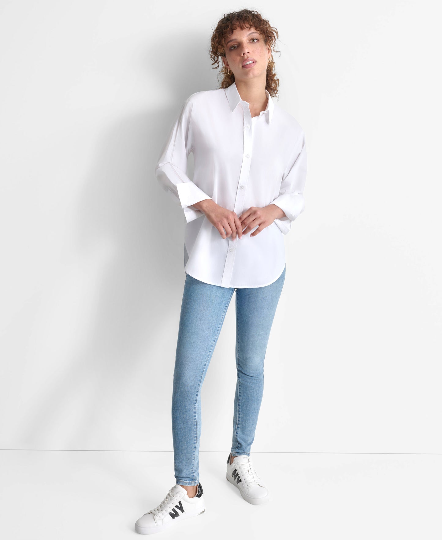 LONG SLEEVE POPLIN BUTTON SHIRT