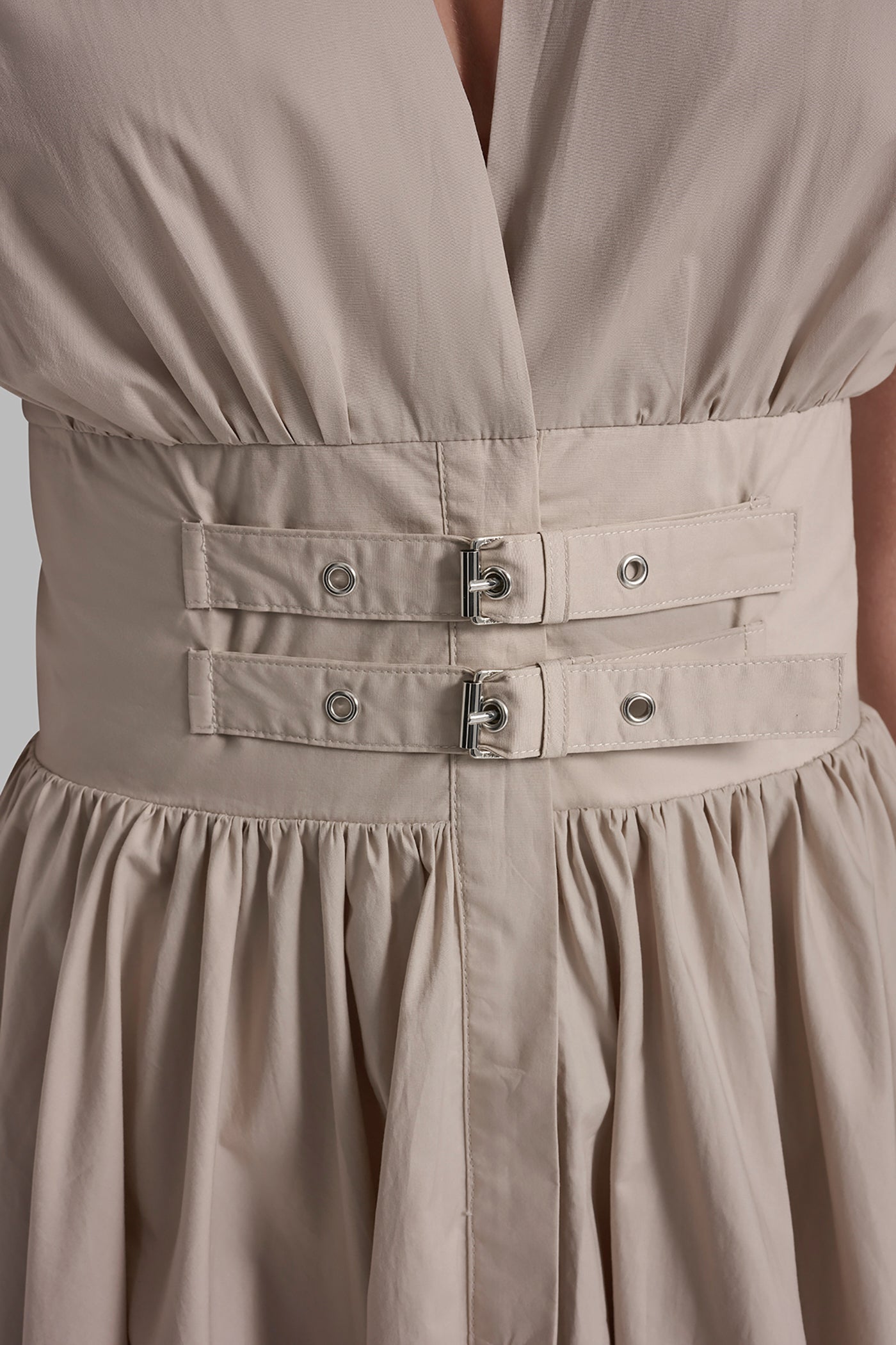 SHORT SLEEVE POPLIN DRESS