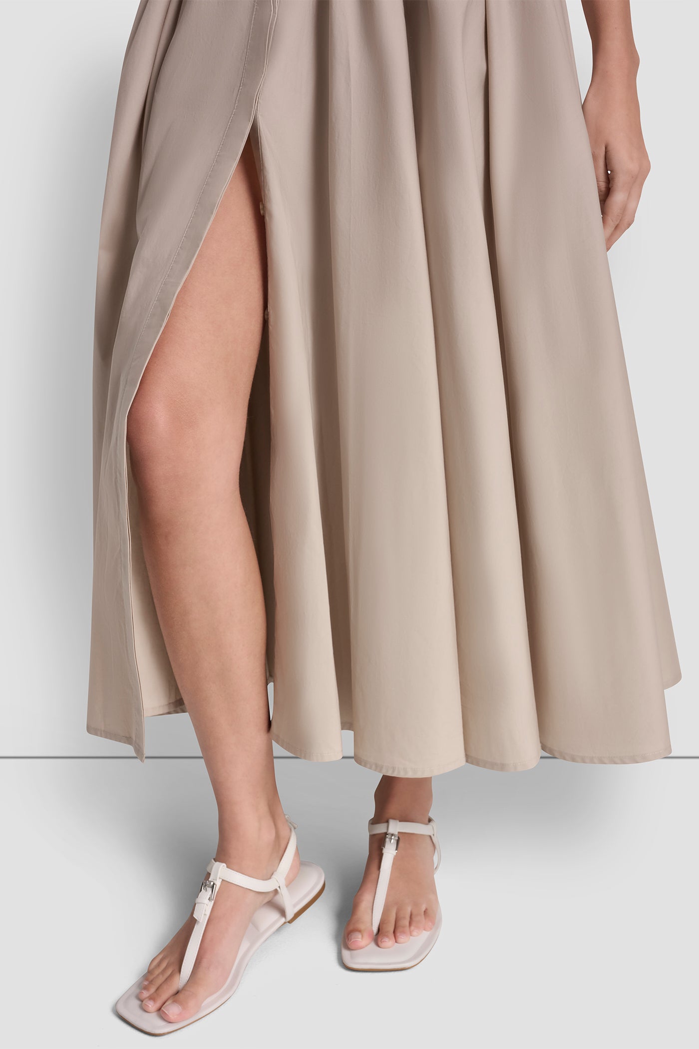 SHORT SLEEVE POPLIN DRESS