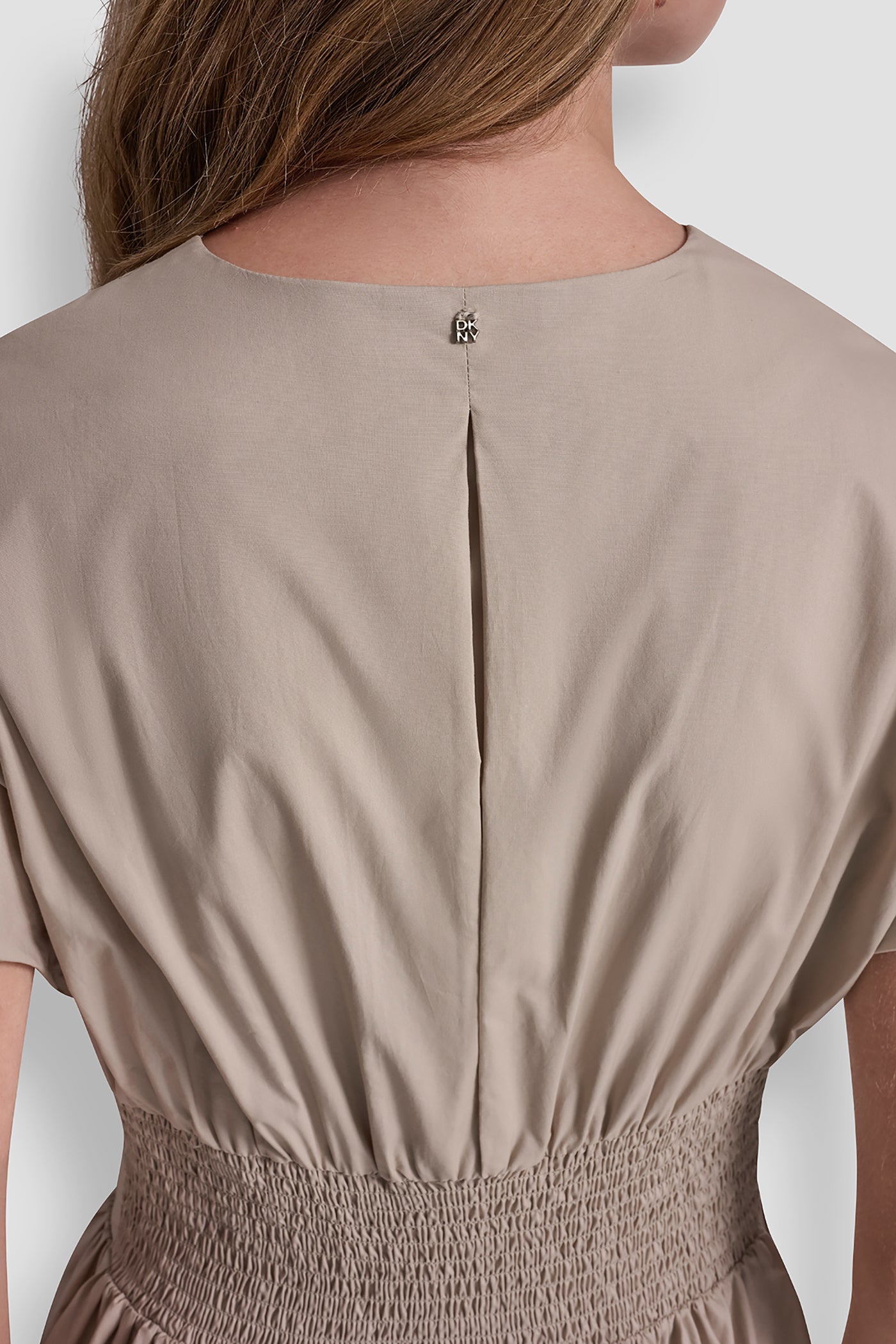 SHORT SLEEVE POPLIN DRESS