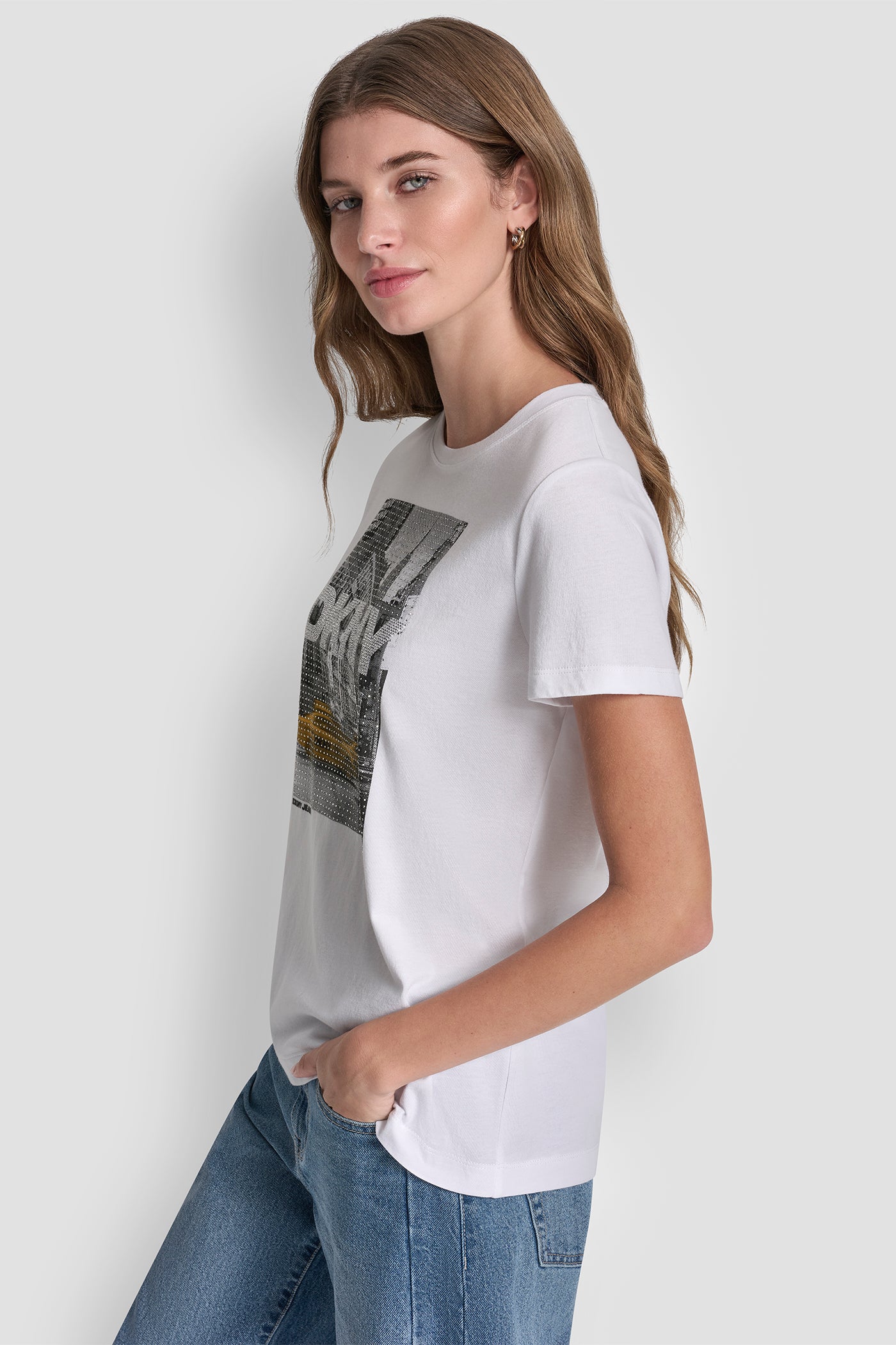 DKNY RHINESTONE TAXI TOP