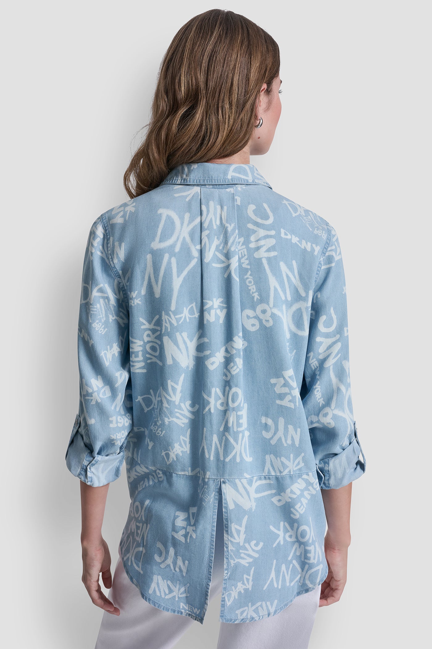 GARMENT DYE  PRINT SHIRT
