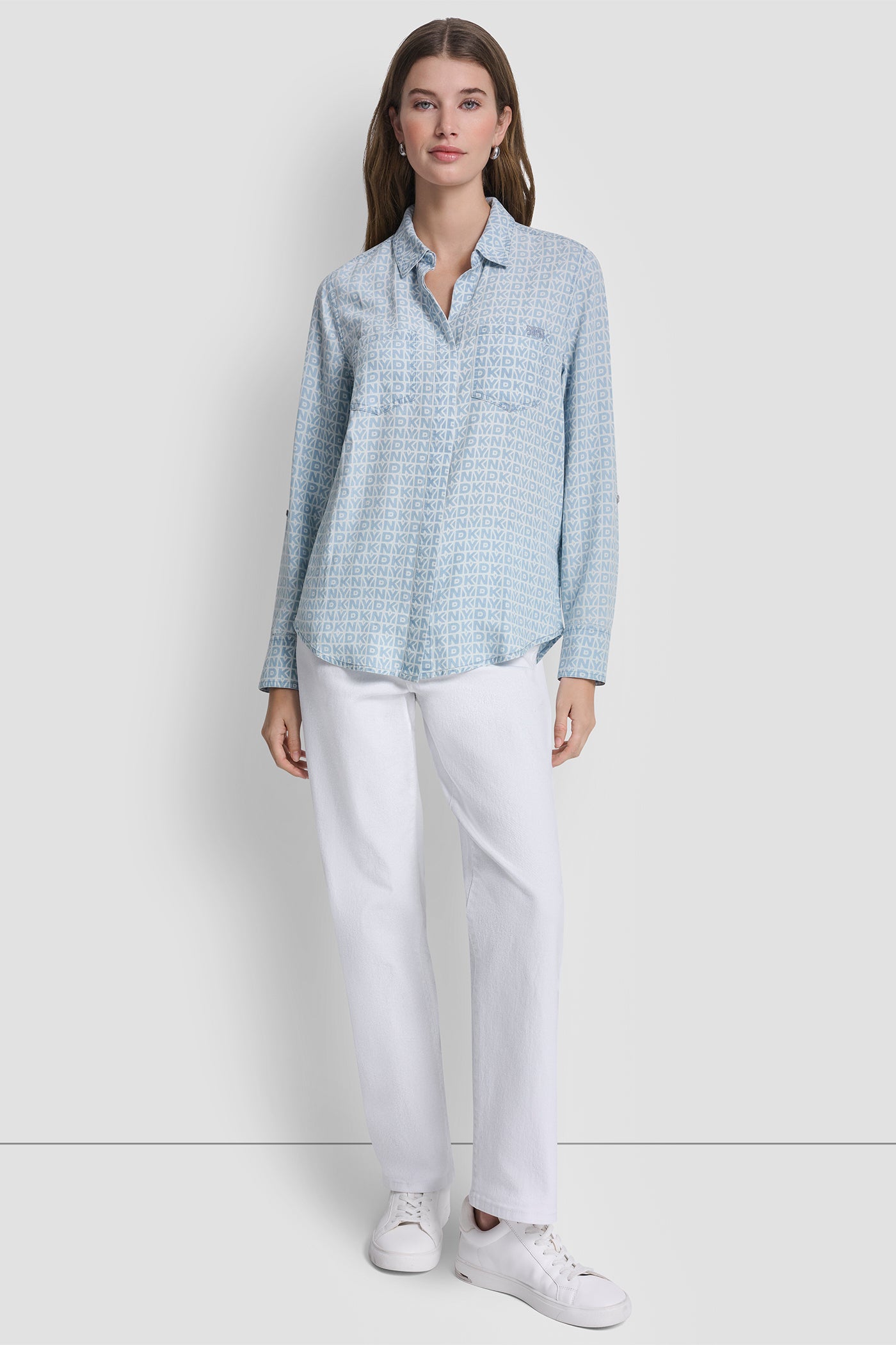 GARMENT DYE  PRINT SHIRT