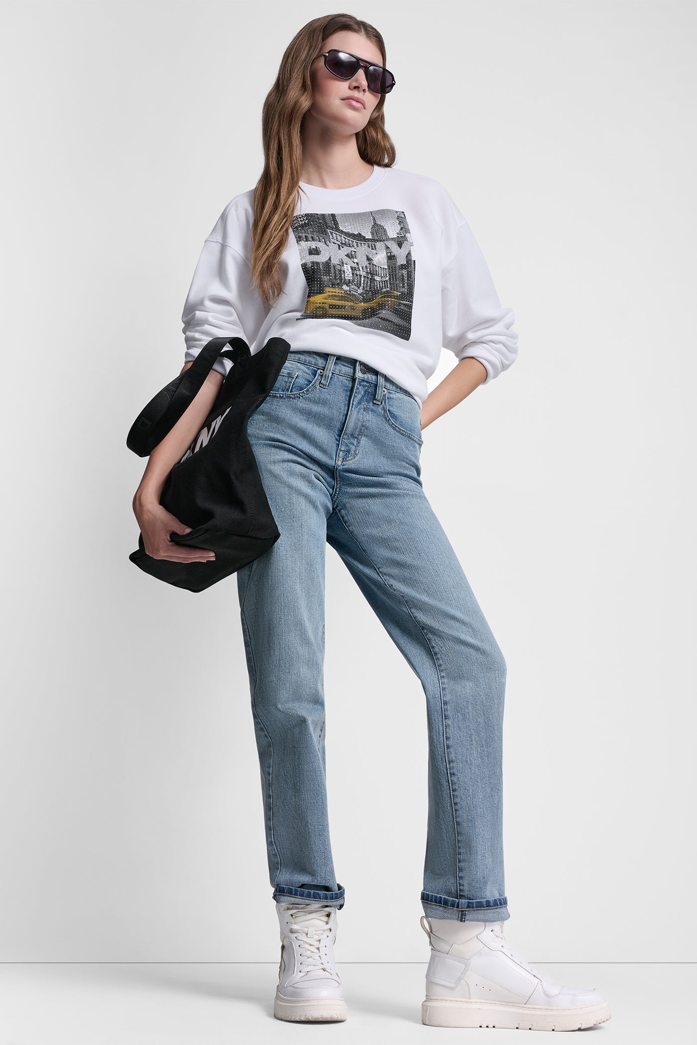 DKNY RHINESTONE TAXI TOP