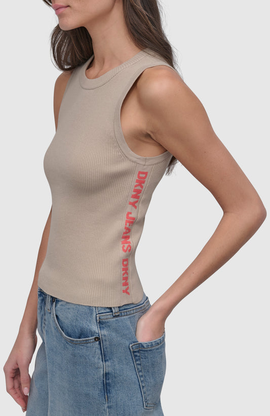 SIDE LOGO TRIM RIB TOP